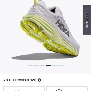 Hoka Bondi 8 in Nimbus Cloud / Luminary Green - Size 9Womens UK7.5